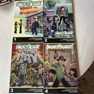 📚 Shortpacked! Comic Strip Collection – Volumes 1–4 by David Willis